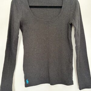 Polo by Ralph Lauren Charcoal Long Sleeve Tee